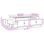 vidaXL Úložný rám postele Betónovo šedý Inžinierske drevo 100 x 200 cm – Obrázok 13