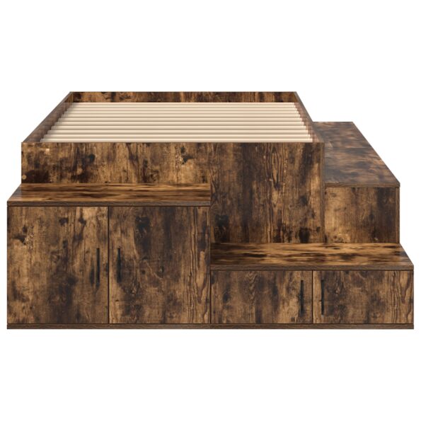 vidaXL úložný rám postele Dymený dub Kompozitné drevo 100 x 200 cm – Obrázok 8