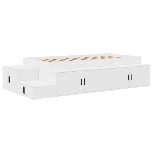 vidaXL Úložný rám postele Biela 75x190 cm – Obrázok 2