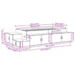 vidaXL Rám postele so skladovaním Dymený dub Kompozitné drevo 75 x 190 cm – Obrázok 13