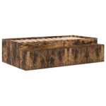 vidaXL Rám postele so skladovaním Dymený dub Kompozitné drevo 75 x 190 cm – Obrázok 6