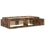 vidaXL Rám postele so skladovaním Dymený dub Kompozitné drevo 75 x 190 cm – Obrázok 9