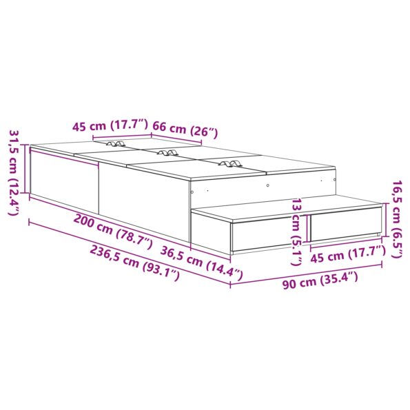 3335606_13.jpg vidaXL Rám postele  s úložným priestorom Čierny dub Kompozitné drevo – Obrázok 13