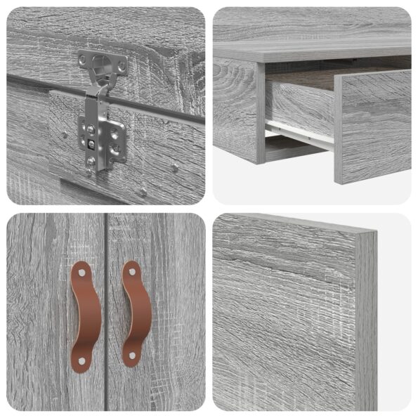 vidaXL Rám postele  Sivý sonoma Kompozitné drevo 236,5 x 100 x 31,5 cm – Obrázok 8