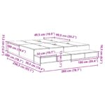 vidaXL Rám postele  sivý sonoma 200x200 cm – Obrázok 12