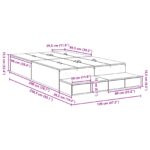 vidaXL Rám postele  Betónovo šedý 120x200 cm – Obrázok 10