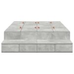 vidaXL Rám postele  Betónovo šedý 120x200 cm – Obrázok 7