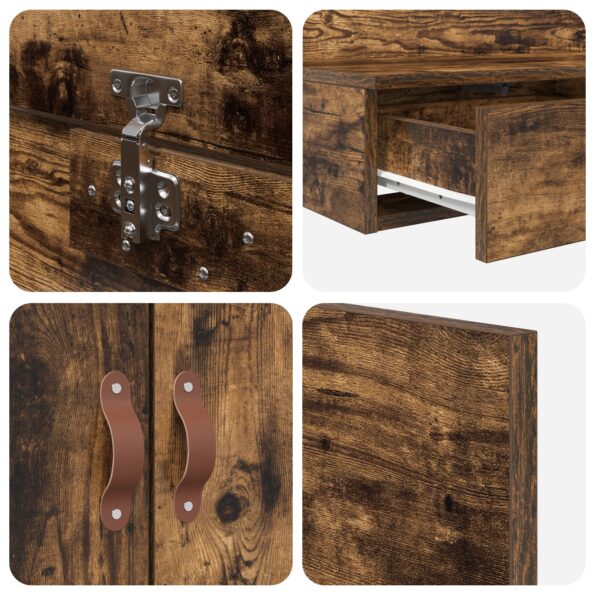 vidaXL Posteľ  údený dub 120x200 cm – Obrázok 11