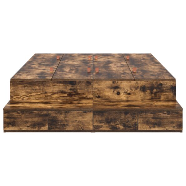 vidaXL Posteľ  údený dub 120x200 cm – Obrázok 7