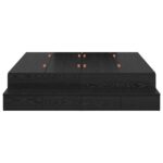 vidaXL Rám postele  Čierny dub 140x200 cm – Obrázok 8