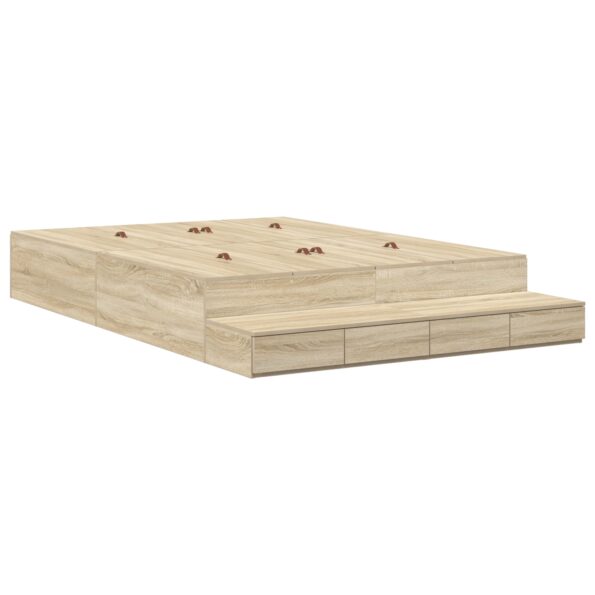 vidaXL Rám postele  Sonoma dub 140x200 cm – Obrázok 2