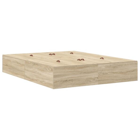 vidaXL Rám postele  Sonoma dub 140x200 cm – Obrázok 6