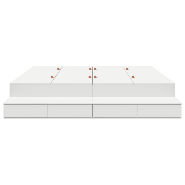 vidaXL Rám postele  Biela Kompozitné drevo 180 x 200 x 31.5 cm – Obrázok 4