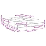 vidaXL Rám postele  Biela Kompozitné drevo 180 x 200 x 31.5 cm – Obrázok 8