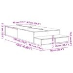 vidaXL Rám postele  Dymený dub Drevo Jednolôžko Jednoduché – Obrázok 13