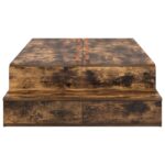 vidaXL Rám postele  Dymený dub Drevo Jednolôžko Jednoduché – Obrázok 8