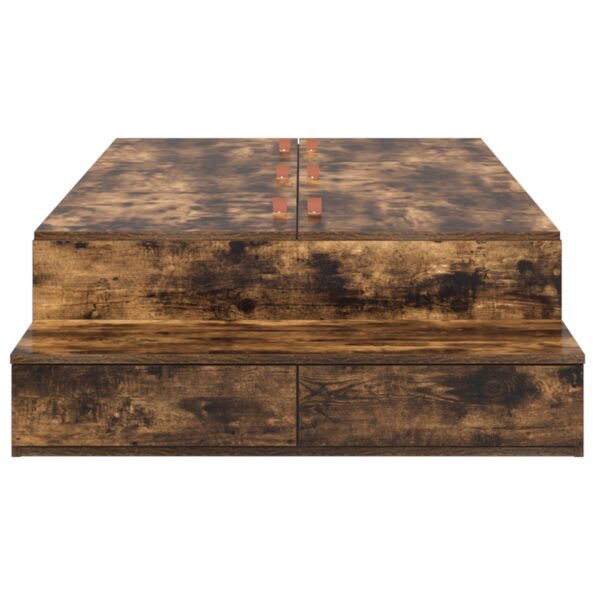 vidaXL Rám postele  Dymený dub Drevo Jednolôžko Jednoduché – Obrázok 8