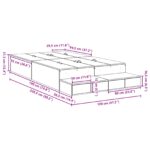 vidaXL Rám postele  Betónová šedá Inžinierske drevo 120 x 190 cm – Obrázok 9