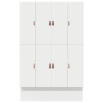 vidaXL Rám postele  s úložným priestorom Biely Inžinierske drevo – Obrázok 11