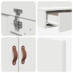 vidaXL Rám postele  s úložným priestorom Biely Inžinierske drevo – Obrázok 12