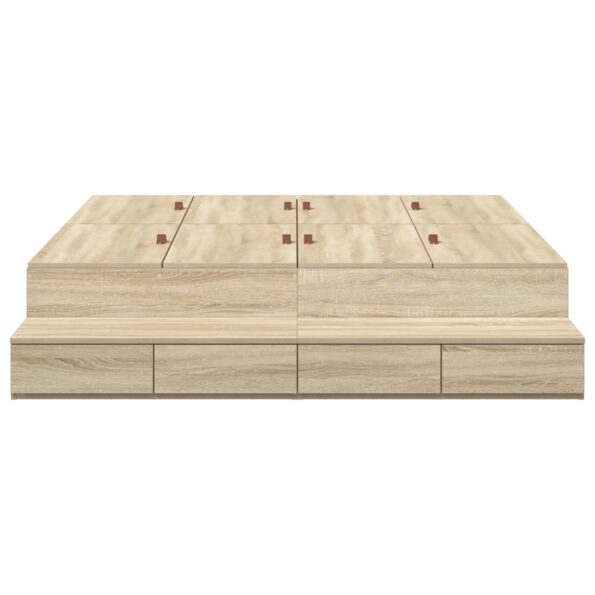 vidaXL Rám postele  s úložným priestorom Sonoma dub Inžinierske drevo – Obrázok 8