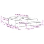 vidaXL Rám postele s úložným priestorom Biela 135x190 cm – Obrázok 13