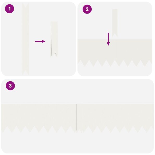 vidaXL Travné obrubníky 50 ks Biela 100x0,5x20 cm Oceľ – Obrázok 4