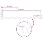 vidaXL Okrajové záhrady 50 ks 100x0,5x20 cm Nerezová oceľ – Obrázok 5