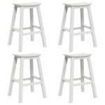 vidaXL Barové stoličky 6 ks Biele HDPE – Obrázok 2