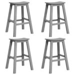 vidaXL Barové stoličky 6 ks Svetlosivá HDPE – Obrázok 2