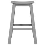 vidaXL Barové stoličky 6 ks Svetlosivá HDPE – Obrázok 5