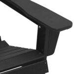 vidaXL Adirondack stoličky s opierkami na nohy 2 ks čierne HDPE – Obrázok 9
