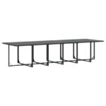 vidaXL Sada záhradného jedálenského nábytku 18 kusov s vankúšmi z ocele a textilénu – Obrázok 4