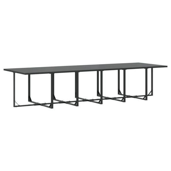 vidaXL Sada záhradného jedálenského nábytku 18 kusov s vankúšmi z ocele a textilénu – Obrázok 4