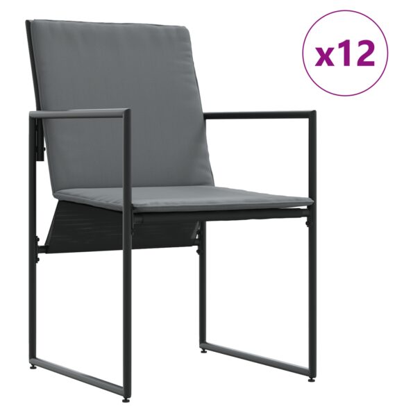 vidaXL Sada záhradného jedálenského nábytku 18 kusov s vankúšmi z ocele a textilénu – Obrázok 5