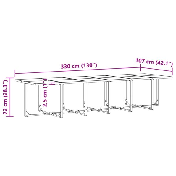 vidaXL Sada záhradného jedálenského nábytku 18 kusov s vankúšmi z ocele a textilénu – Obrázok 9