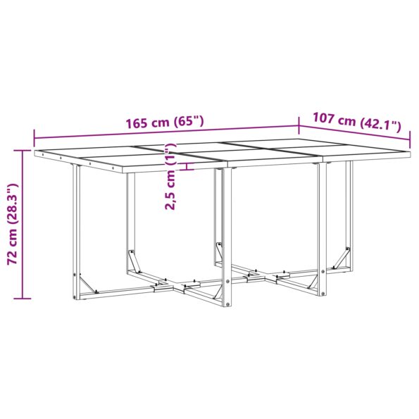 vidaXL 13-dielna záhradná jedálenská zostava s vankúšmi z ocele a textilénu – Obrázok 9