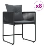 vidaXL 10-dielna záhradná jedálenská súprava s vankúšmi zo železa a poly rattanom – Obrázok 5