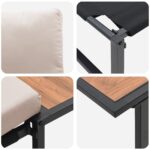 vidaXL 3-dielna súprava záhradného gauča s taupe vankúšmi – Obrázok 10