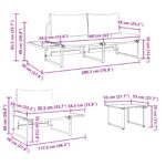 vidaXL 3-dielna súprava záhradného gauča s taupe vankúšmi – Obrázok 12