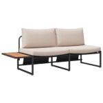 vidaXL 3-dielna súprava záhradného gauča s taupe vankúšmi – Obrázok 5