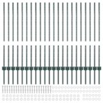 vidaXL Plotové stĺpy 22 ks U-Channel Zelené 140 cm Oceľ – Obrázok 4