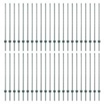 vidaXL Plotové stĺpy 44 ks U-Channel Zelené 160 cm Oceľ – Obrázok 2