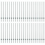 vidaXL Oplotené stĺpiky 44 ks U-Channel Zelené 180 cm Oceľ – Obrázok 2