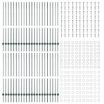 vidaXL Oplotené stĺpiky 44 ks U-Channel Zelené 180 cm Oceľ – Obrázok 4