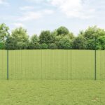 vidaXL Plotové stĺpy 44 ks U-Channel Zelené 200 cm Oceľ