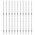 vidaXL plotové stĺpy 44 ks U-kanál, sivé, 160 cm, oceľ – Obrázok 2