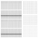 vidaXL plotové stĺpy 88 ks U-kanál sivé 160 cm oceľ – Obrázok 4