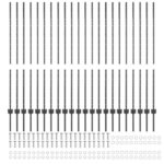 vidaXL Oplotové stĺpy 44 ks U-kanálové Sivé 180 cm Oceľ – Obrázok 4