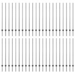 vidaXL Plotové stĺpy 88 ks U-Channel sivé 180 cm oceľ – Obrázok 2